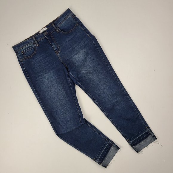 Nicole Miller Skinny Mid Rise Denim Size 12 - Picture 1 of 9